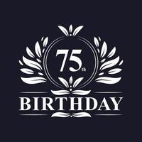 Logo du 75e anniversaire, célébration de l'anniversaire de 75 ans. vecteur