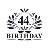 Logo d'anniversaire de 44 ans, célébration du 44e anniversaire. vecteur