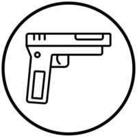 style d'icône de pistolet de l'armée vecteur