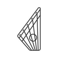 icône linéaire gusli. illustration de la ligne mince. psaltérion russe. symbole de contour. dessin de contour isolé de vecteur