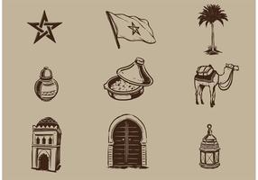 Éléments vectoriels libres de Maroc