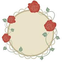 cadre vintage avec des roses. vecteur