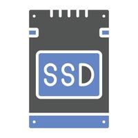 style d'icône de carte ssd vecteur