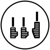 style d'icône de pédales vecteur