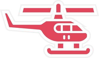 style d'icône d'hélicoptère de l'armée vecteur