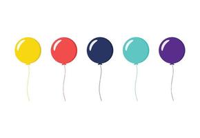 design plat de ballons colorés sur fond blanc. illustration vectorielle vecteur