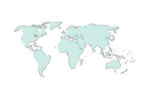 concept de composition de ligne de carte du monde conception minimale du commerce mondial. illustration vectorielle vecteur