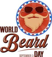 conception de bannière de la journée mondiale de la barbe vecteur