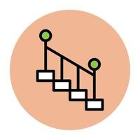 concepts d'escaliers à la mode vecteur
