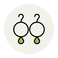 concepts de boucles d'oreilles à la mode vecteur