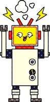 robot de danse de dessin animé de style bande dessinée vecteur