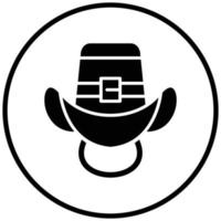 style d'icône de chapeau de cowboy vecteur