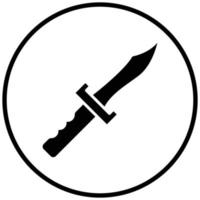 style d'icône de couteau sauvage vecteur
