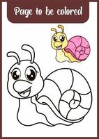 livre de coloriage pour les enfants. escargot vecteur