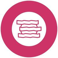 style d'icône de bacon vecteur