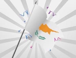 le drapeau de célébration de chypre flotte à hauteur vecteur