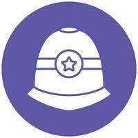 style d'icône de casque de police vecteur