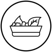 style d'icône de salade vecteur
