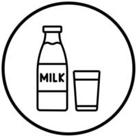style d'icône de lait vecteur