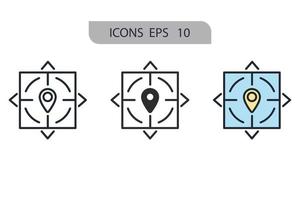 icônes de destination symbole éléments vectoriels pour le web infographique vecteur