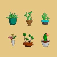 pack de plantes pour le fond a besoin de conception d'illustration vecteur