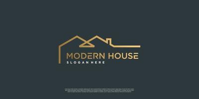 logo de la maison avec différents éléments créatifs style vecteur premium partie 6
