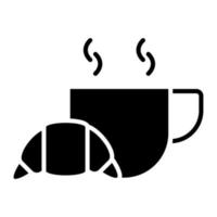 icône de glyphe de petit déjeuner vecteur