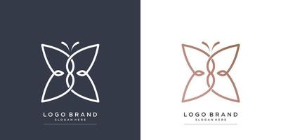 logo beauté avec papillon concept vecteur premium partie 2