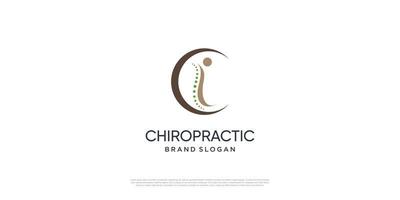 logo chiropratique avec élément créatif unique vecteur premium partie 3