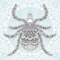 coloriages de mandala d'insectes. vecteur