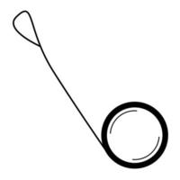 jouet yo-yo dessiné à la main. style de griffonnage. esquisser. illustration vectorielle vecteur