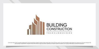 création de logo de construction pour la construction d'entreprise avec vecteur premium de concept créatif