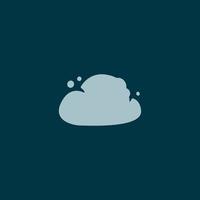 icône de nuage gris de dessin animé. illustration de temps nuageux, objet isolé. atout pour l'animation, la conception Web, les applications mobiles et plus encore. vecteur