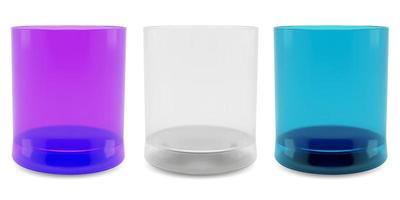 verres de couleur réalistes. vecteur