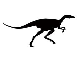 la silhouette d'un dinosaure vecteur