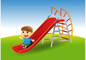 Playground slide vector