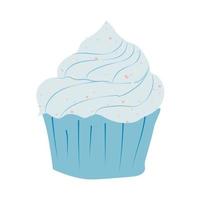 illustration vectorielle cupcake isolée sur fond blanc, clipart cupcake vecteur