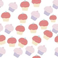 illustration vectorielle cupcake isolée sur fond blanc, clipart cupcake vecteur