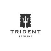 modèle de conception d'icône de logo trident vecteur plat