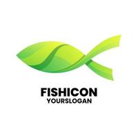 création de logo dégradé icône poisson coloré vecteur