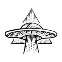 illustration de conception de logo ovni vecteur