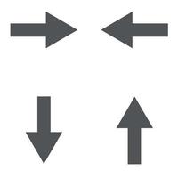 icône de flèche définie dans un style simple branché isolé sur blanc vecteur