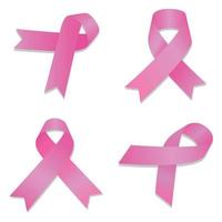 jeu d'icônes de cancer du sein, style isométrique vecteur