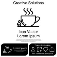 icône de verre de café eps 10 vecteur