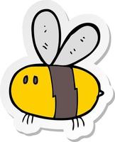 autocollant d'une abeille de dessin animé vecteur