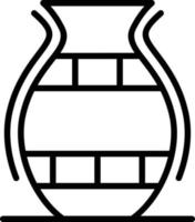 conception d'icône de ligne de potier vecteur
