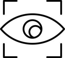 conception d'icône de ligne yeux écarquillés vecteur