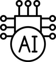 icône de ligne vectorielle ai vecteur