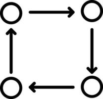 icône de ligne vectorielle de cycle d'adaptation vecteur