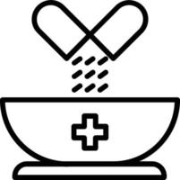 conception d'icône de ligne de médecine vecteur